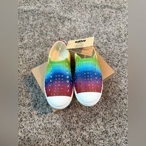 NWT Native Jefferson Sugarlite Toddler Rainbow Tie Dye Slip On Shoes - Size 9